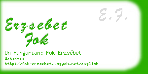 erzsebet fok business card